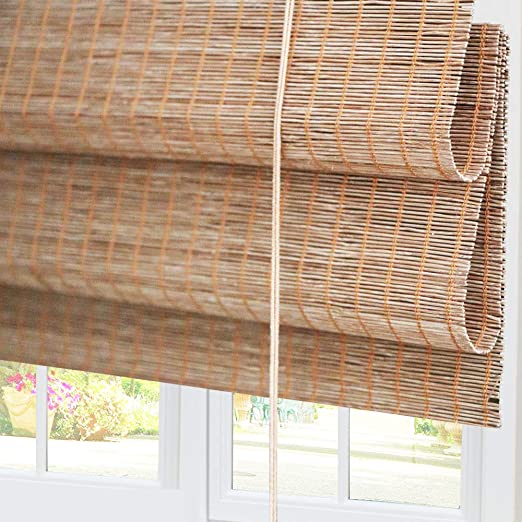 Amazon.com: Bamboo Roman Window Shades Blinds, 20W x 36H Inches .