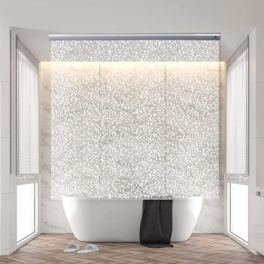 Amazon.com: Jakooz Rollup Shower Curtain for Bathroom. Waterproof .