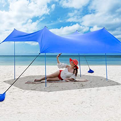 Amazon.com: Tangkula Family Beach Sunshade, UPF50+ Sun Shade Tent .
