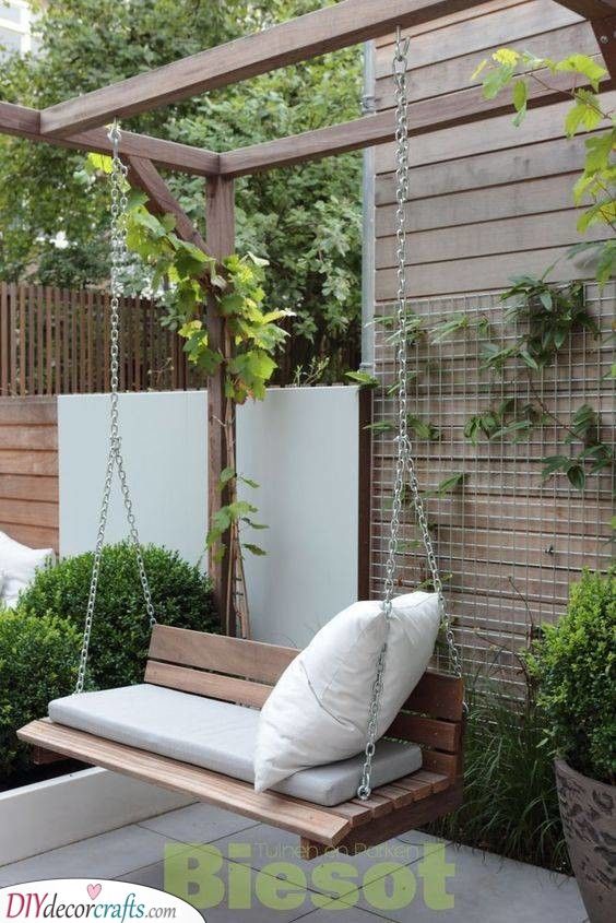 A Romantic Spot - A Garden Swing Seat | Garden swing seat, Roof .