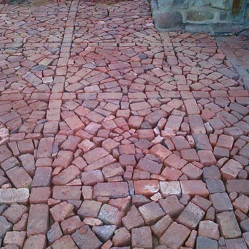 Paving With Broken and Half Bricks | Brick patterns patio, Brick .
