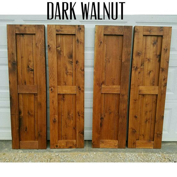 Wood Shutters, Rustic exterior cedar shutters- "Shaker Style .