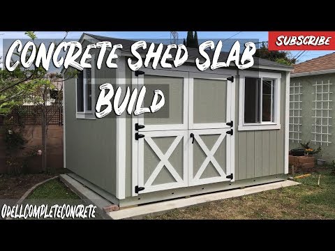 How to Pour a Concrete Shed Slab for Tuff Sheds DIY! - YouTu