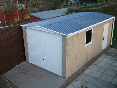 Diy slate roof: Concrete shed pane