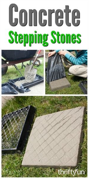 Making Concrete Stepping Stones | Concrete stepping stones, Patio .