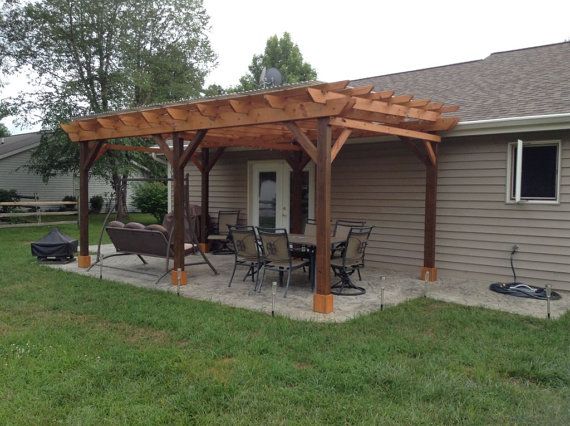 Covered Pergola Plans 12x20' Outside Patio Wood Design by CinciPro .