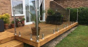 Garden decking balustrade - Exmouth, Devon - Clearly Glass | Deck .