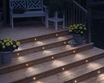 Lighting your deck stairs is an easy way to add to your outdoor .