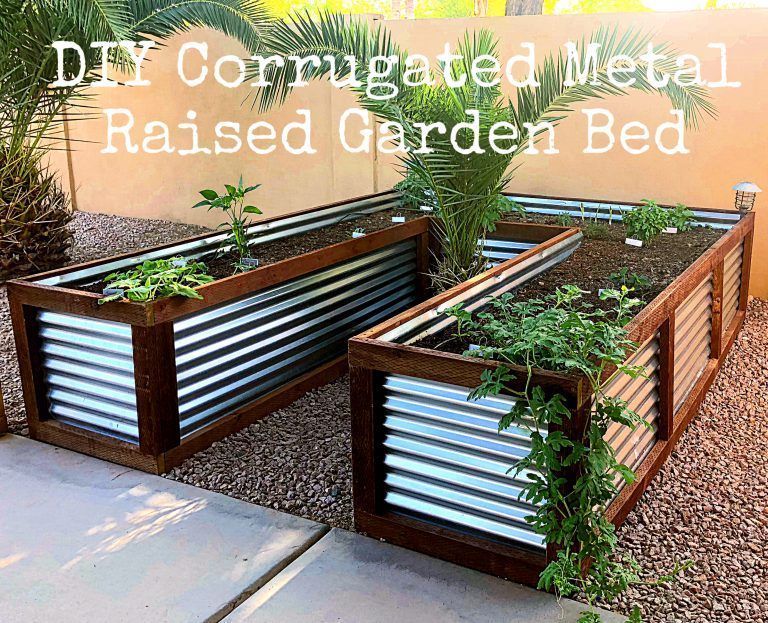 Raised garden Metal - DIY Corrugated Metal Raised Garden Bed .
