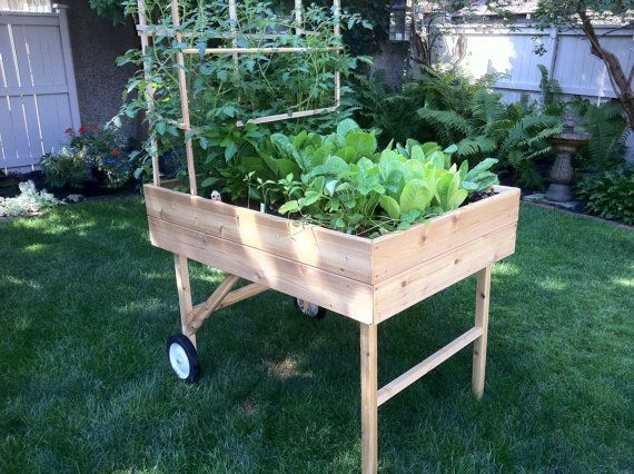 Mobile Garden Portable raised bed planter by GardenToGo on Etsy .