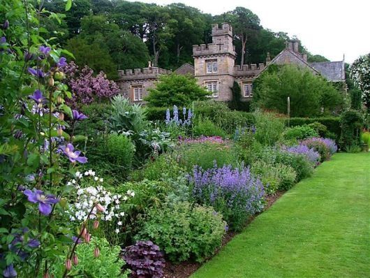 Those beautiful English gardens and brick/stone structures .