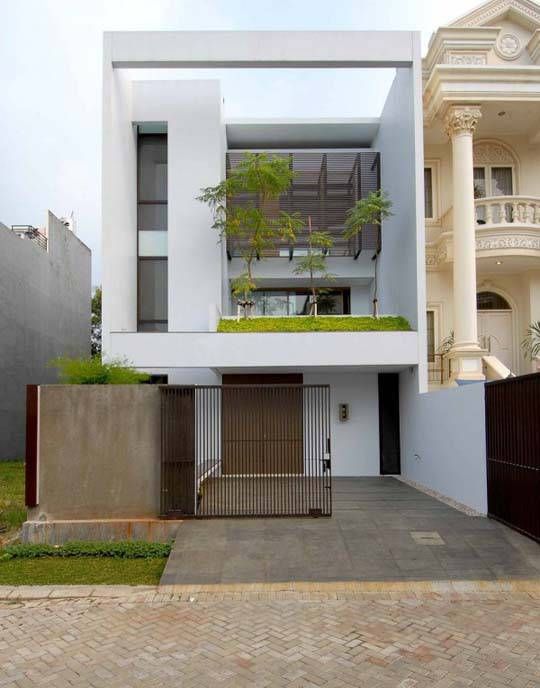 Minimalist house exterior in square design | Modern minimalist .