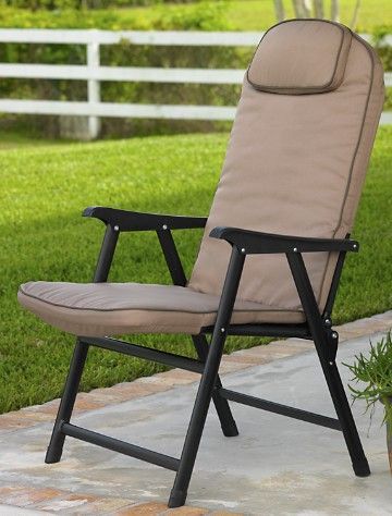 Extra-Wide Folding Padded Outdoor Chair | Outdoor folding chairs .