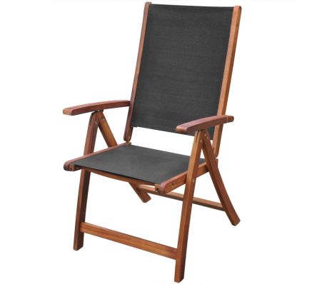vidaXL 2x Solid Acacia Wood Garden Folding Chair Patio Outdoor .