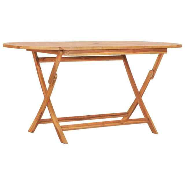 Weather Resistant Wood Sturdy Table With Two Benches & Folding .