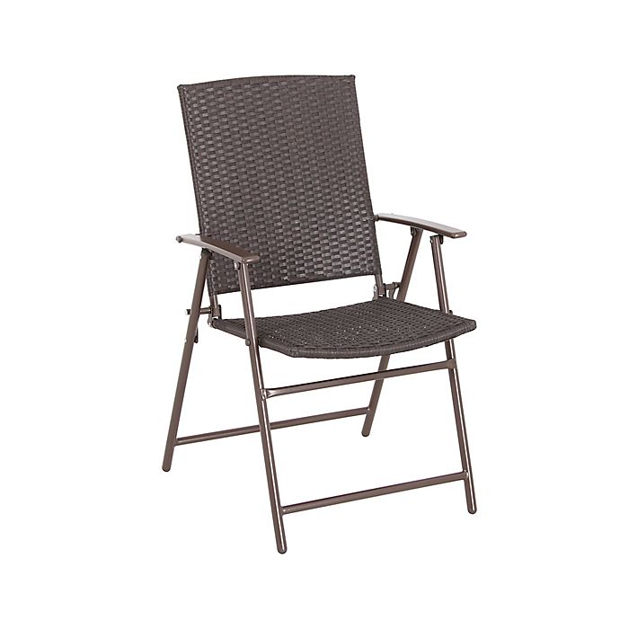 Bistro Folding Wicker Chair | Bed Bath & Beyo