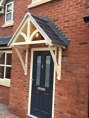 Timber Front Door Canopy Porch, "BLAKEMERE Curved GALLOWS"awning .