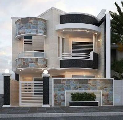 modern house front design ideas exterior wall decoration trends .