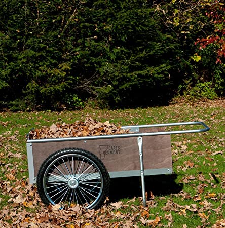 Amazon.com : Garden Cart with Pneumatic Wheels - Medium Size (Wood .