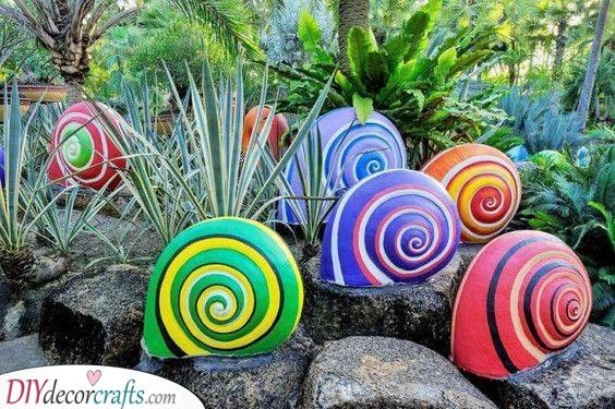 Snail Shells - Unique Garden Decoration Ideas for Summer | Vintage .