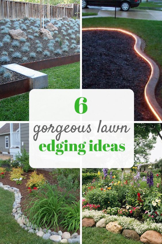Pretty ideas for lawn and garden edging. Landscaping tips for .