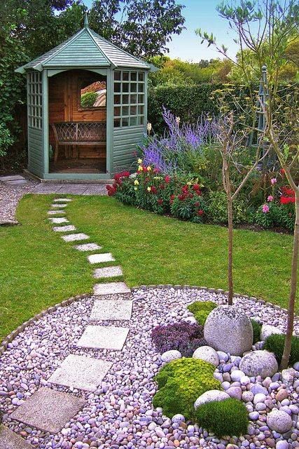 garden path, small gazebo | Garden design, Beautiful gardens .