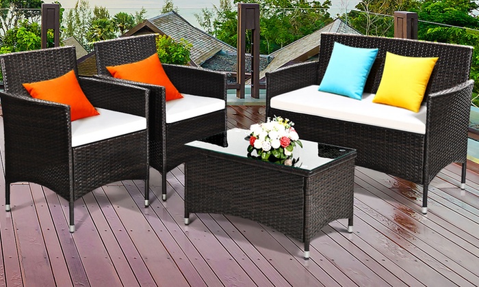Up To 3% Off on Patio Furniture Set (4-Piece) | Groupon Goo