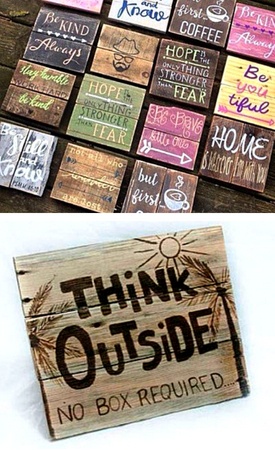 Garden signs made from pallet wood - Container Water Garde