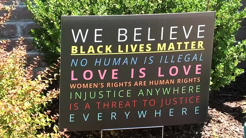 Black Lives Matter yard signs spark debate within Briar Chapel as .