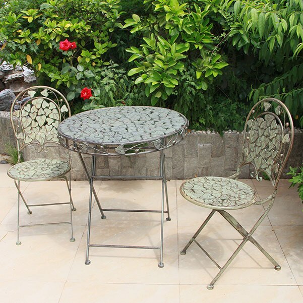 Garden Set Outdoor Furniture metal 2 chairs & 1 table sets .