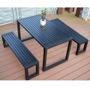 Modern Design Black Aluminum Outdoor Garden Furniture Table Chair .