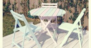 Pastel garden table & chairs 💛 | Garden table and chairs .