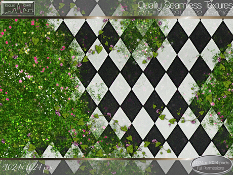 Second Life Marketplace - Texture Town Seamless Floral Garden Tile .