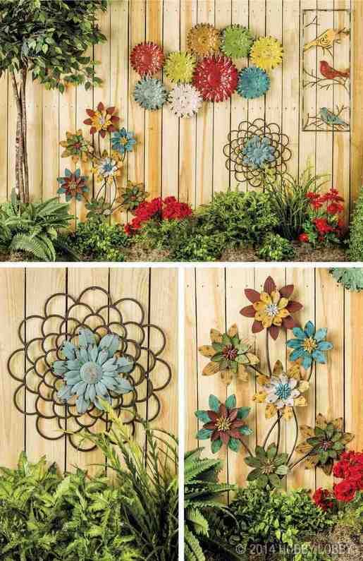 Outdoor Garden Wall Decor | Garden wall decor, Fence art, Garden a