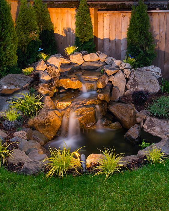 76 Backyard and Garden Waterfall Ideas | Fountains backyard .