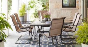 Hampton Bay Crestridge 7-Piece Steel Padded Sling Outdoor Patio .