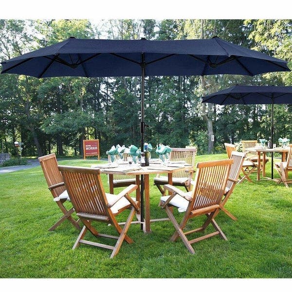 Shop PHI VILLA 13ft Outdoor Market Umbrella Double-Sided Twin .