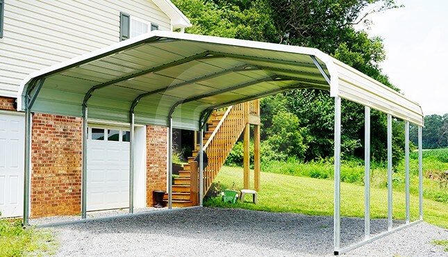 18x21 Regular Roof Steel Carport | 18x21 Metal Carport Pric