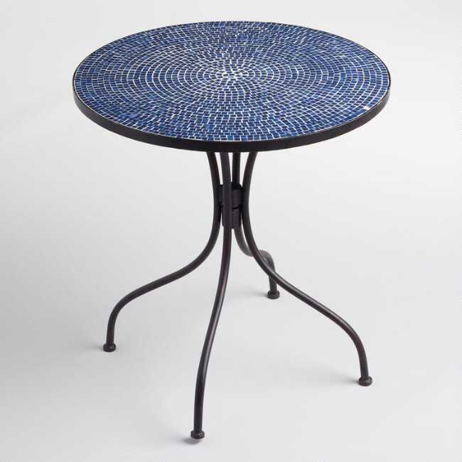 Peacoat Blue Cadiz Outdoor Bistro Table | World Mark