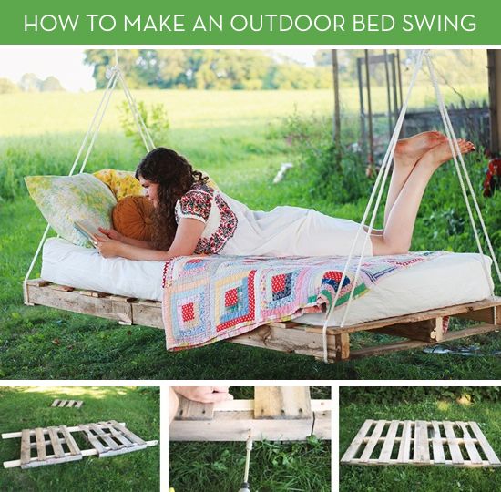 Move Over Hammocks: How to Make an Outdoor Bed Swing | Curb