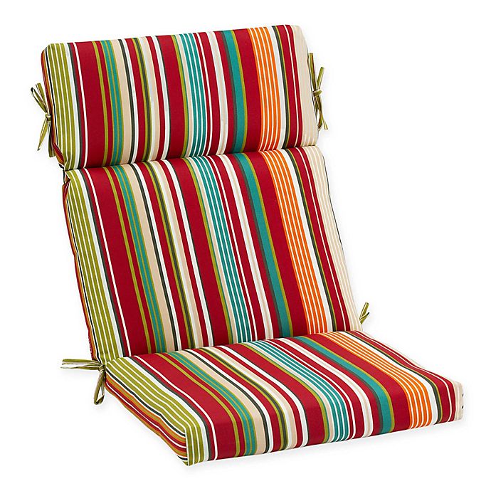 Stripe Outdoor High Back Chair Cushion | Bed Bath & Beyo