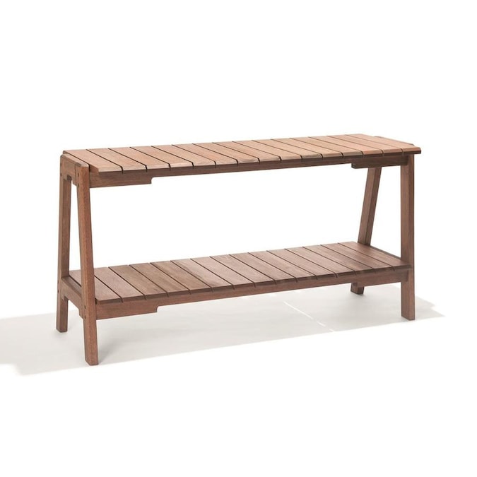 Alaterre Furniture Otero Rectangle Outdoor Console Table 18-in W x .
