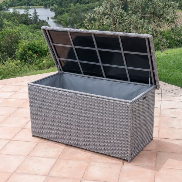 Shop Corvus Lattice Outdoor Cushion Storage Box - Overstock - 81214