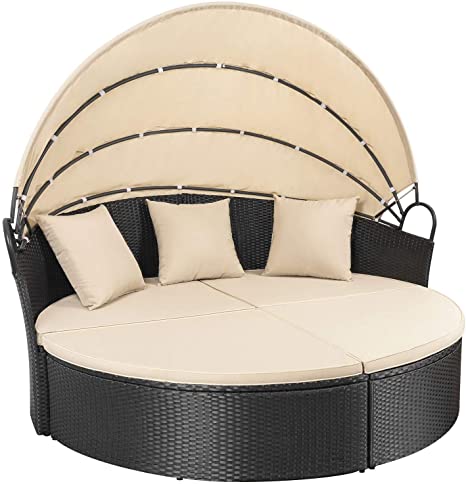 Amazon.com : Homall Patio Furniture Outdoor Daybed with .