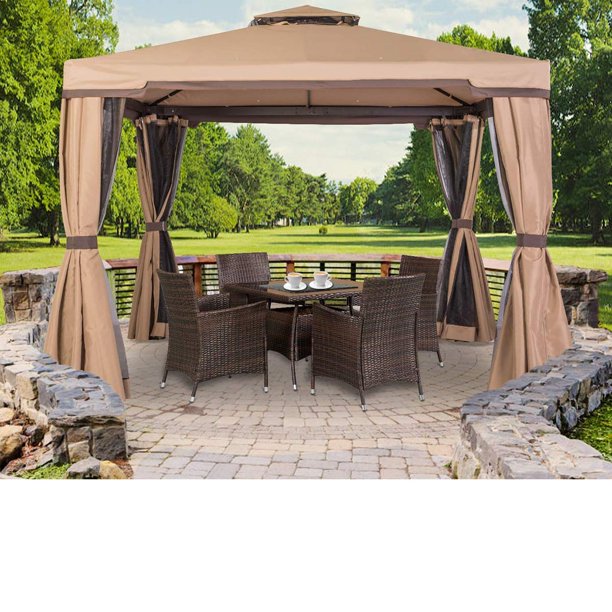 Suncrown Outdoor Patio Garden Gazebo 10 x 10 FT with Vented Soft .