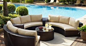 Factory direct sale Outdoor Lounge Furniture 6 Piece Wicker Curved .