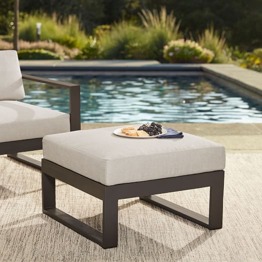 Portside Aluminum Outdoor Lounge Chair & Ottoman S