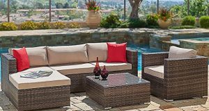 Amazon.com : SUNCROWN Outdoor Patio Furniture Sectional Sofa and .