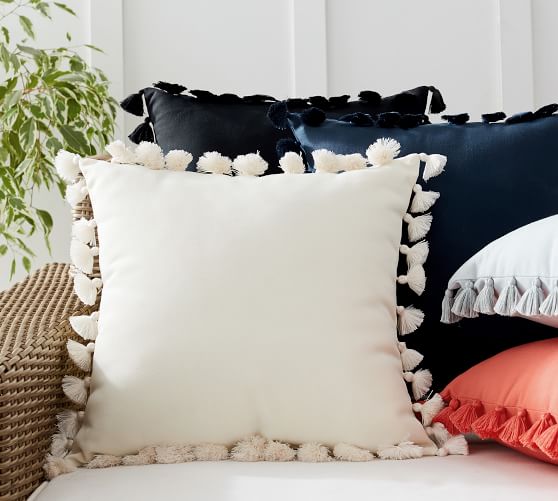 Tassel Trim Indoor/Outdoor Pillows | Pottery Ba