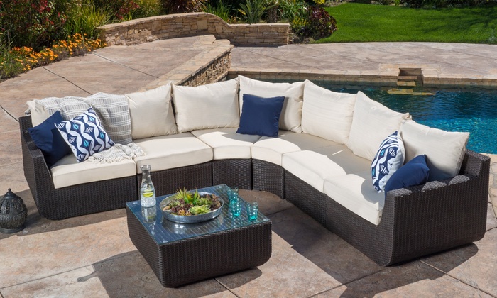 Prado Outdoor Sectional Sofa Set with Cushions (7-Piece) | Group